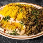 طبق شاورما اللحم البقري والضأن