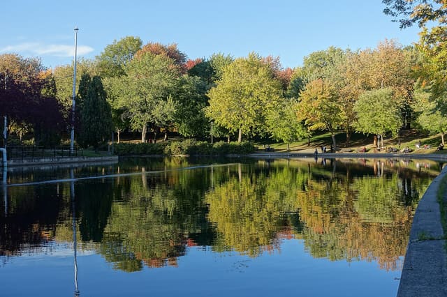 صورة من Parc La Fontaine: برك ونزهات في حي البلاتو، ١ من ٢٣